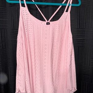 SHEIN Light Pink Eyelet Camisole
